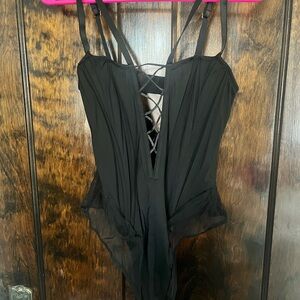 Victoria's Secret Elegant Black Bodysuit